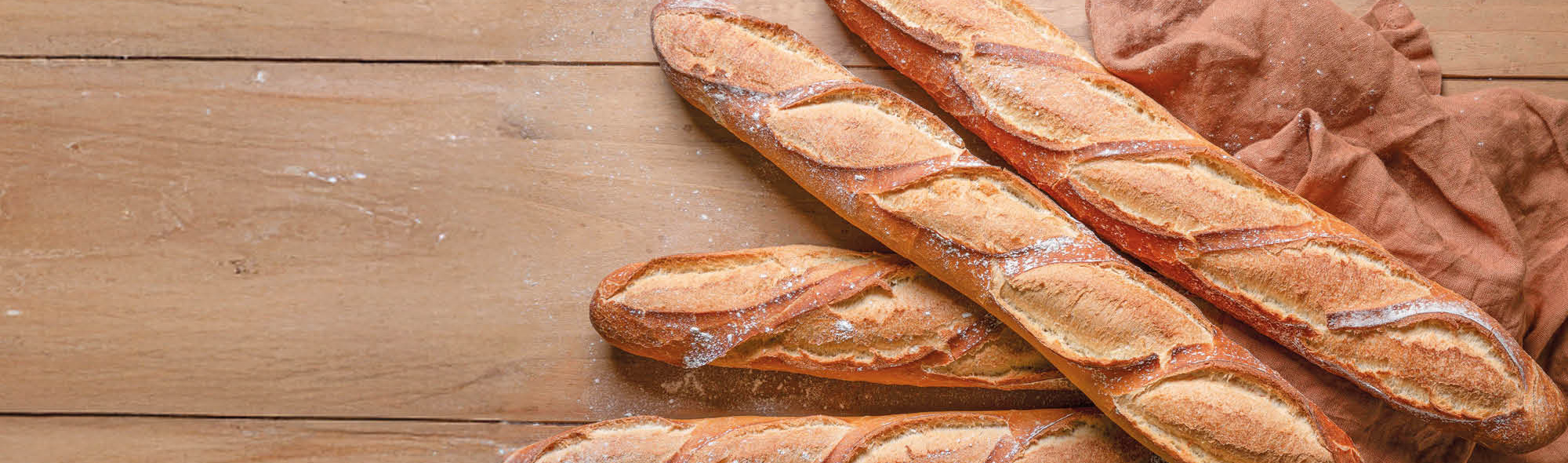 Baguette gourmande cuite sur place chaque jour